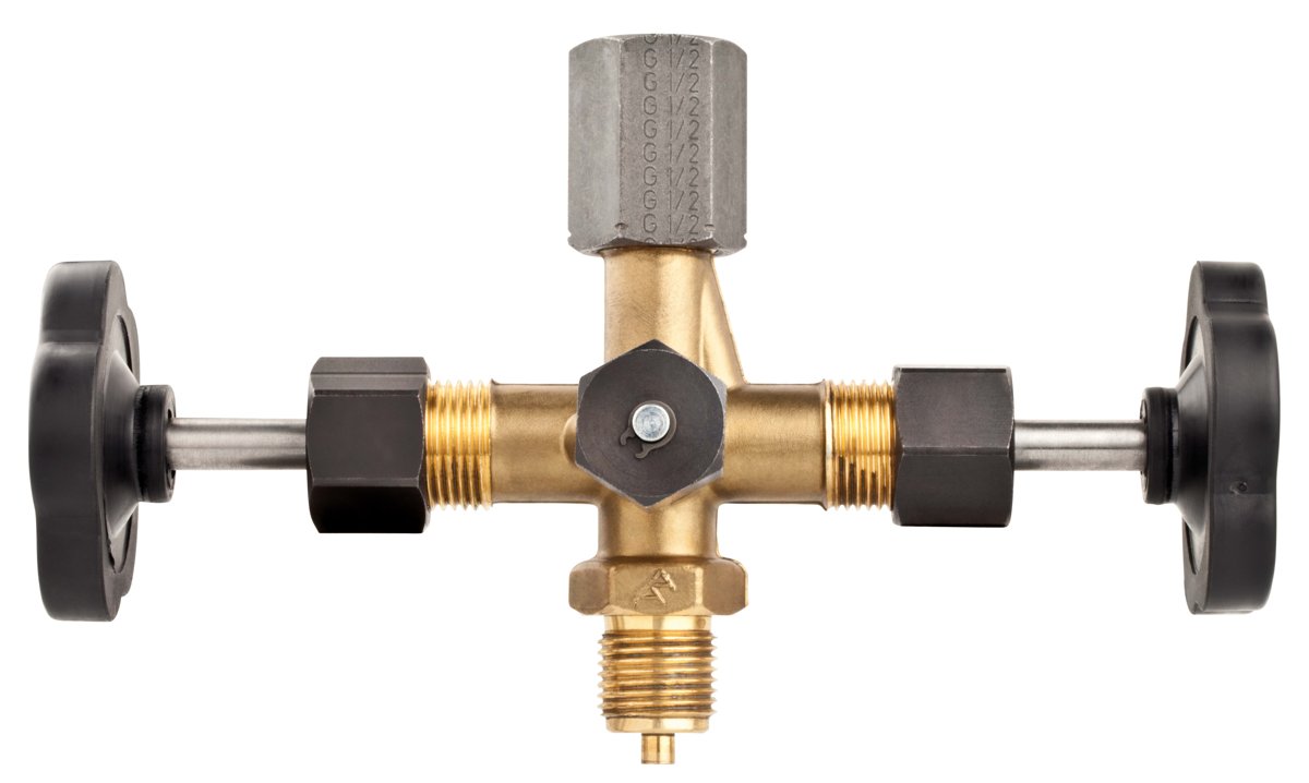 AFRISO Pressure gauge dual stop valve DIN 16272 design A