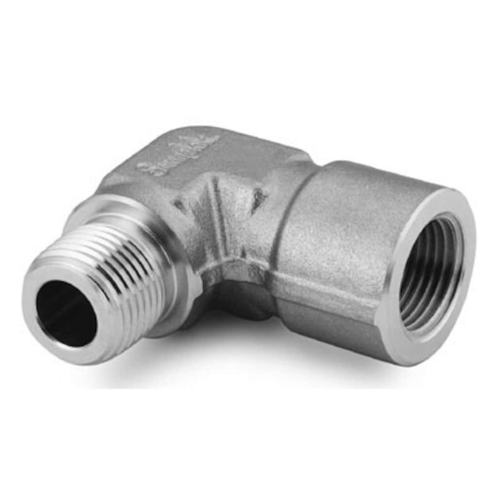 Swagelok 316 Stainless Steel Pipe Fitting, Street Elbow, 1/4 in. Male ISO Tapered x 1/4 in. Female ISO Tapered Thread