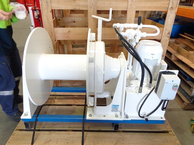 HYPAC as manufactured by KEMP DECK EQUIPMENT PTY. Electric and hydraulic anchor windlasses