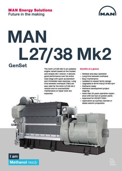MAN Generator 5-L27/38 GenSet