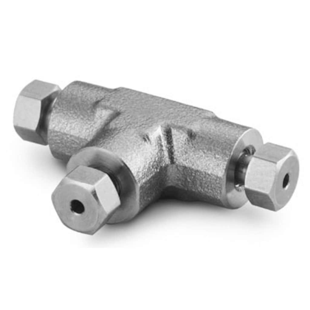 Swagelok Stainless Steel Swagelok Tube Fitting, Low Dead Volume Union Tee, 1/16 in. Tube OD