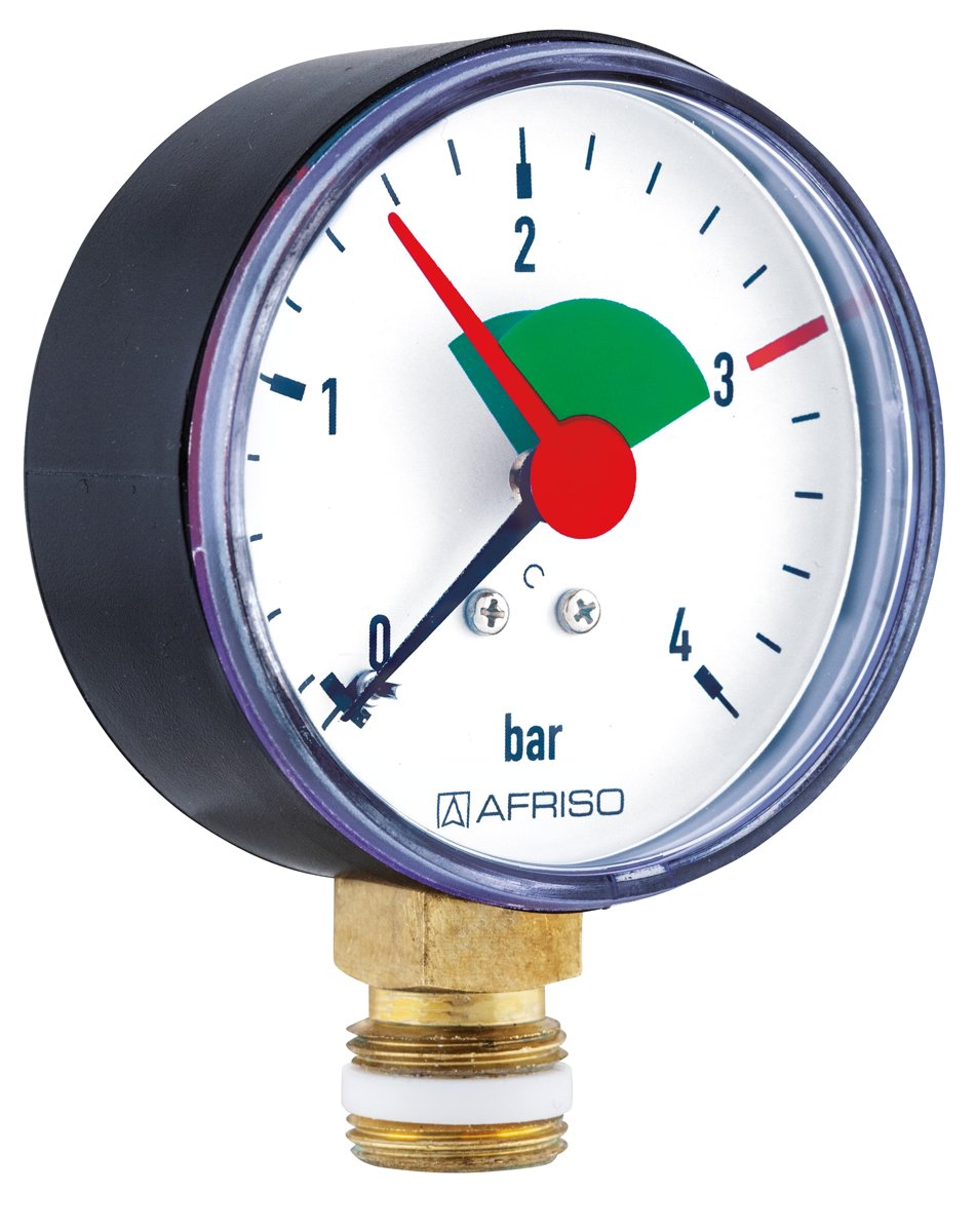 AFRISO Bourdon tube pressure gauge HZ 63 rad | 63908