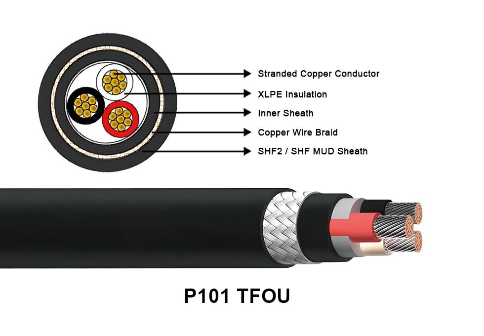 Jiangsu Jiangyang Special Cable P101 TFOU 0,6/1 kV, P101 TFOU M 0,6/1 kV