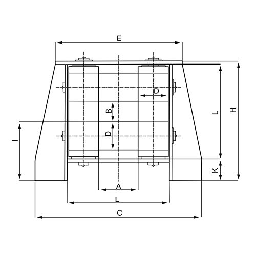 Boomarine German Standard Four-Roller Fairlead CF Series (CF 2 - CF 32)