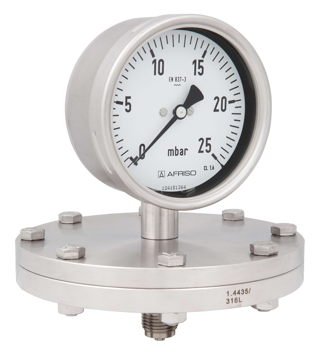 AFRISO Stainless steel diaphragm pressure gauges PF100FLO | 88915402