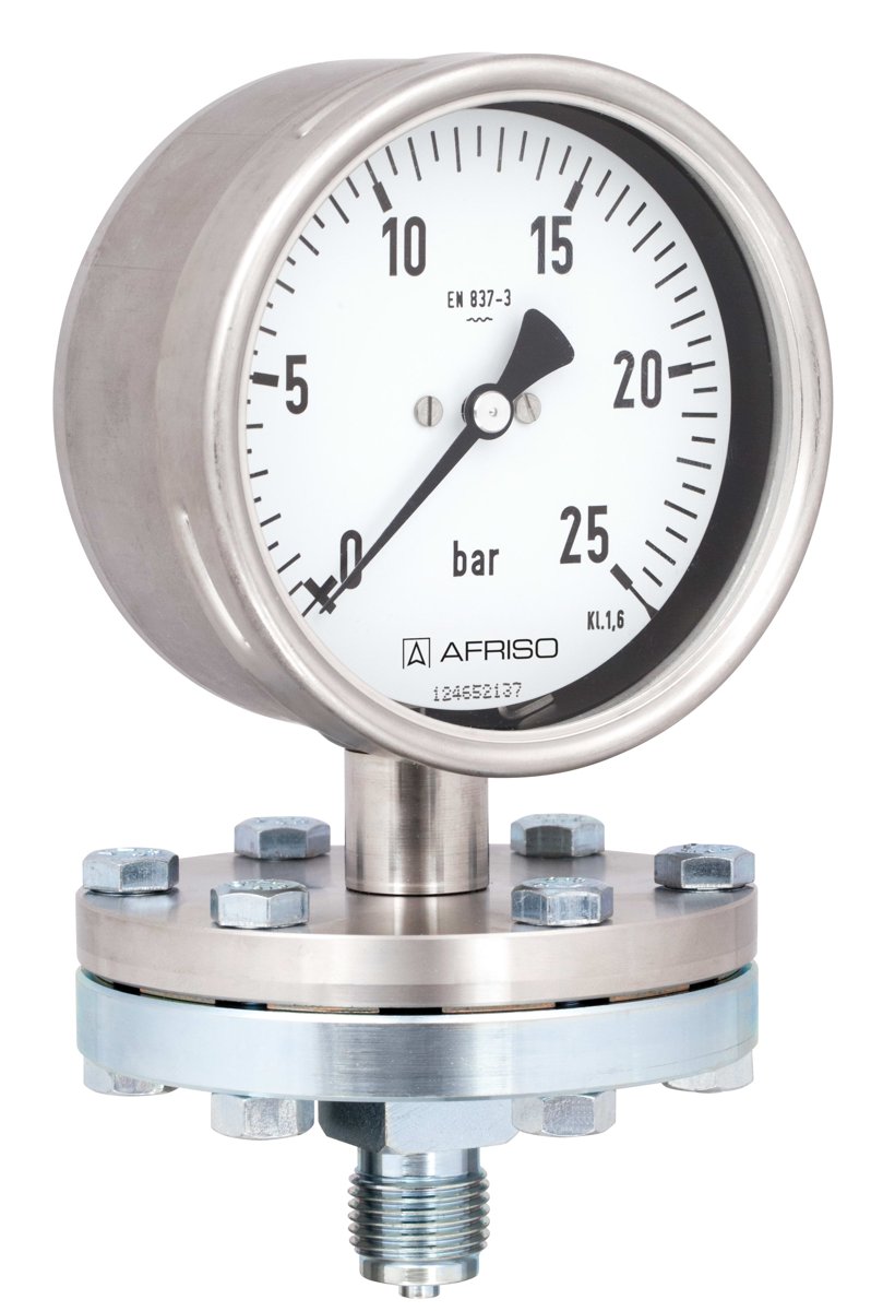 AFRISO Stainless steel diaphragm pressure gauges PF160FL | 88974402