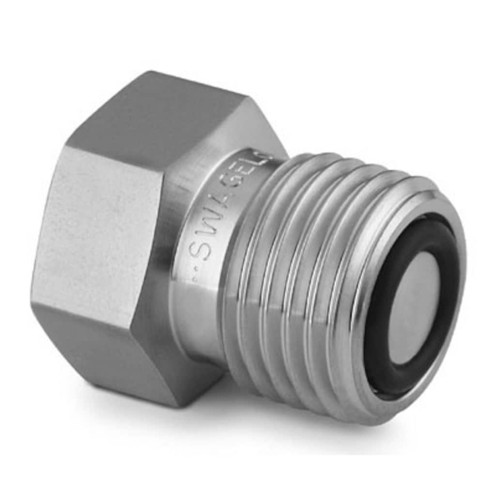 Swagelok 316 Stainless Steel VCO O-Ring Face Seal Fitting, Blind Body, 1/4 in. VCO Fitting