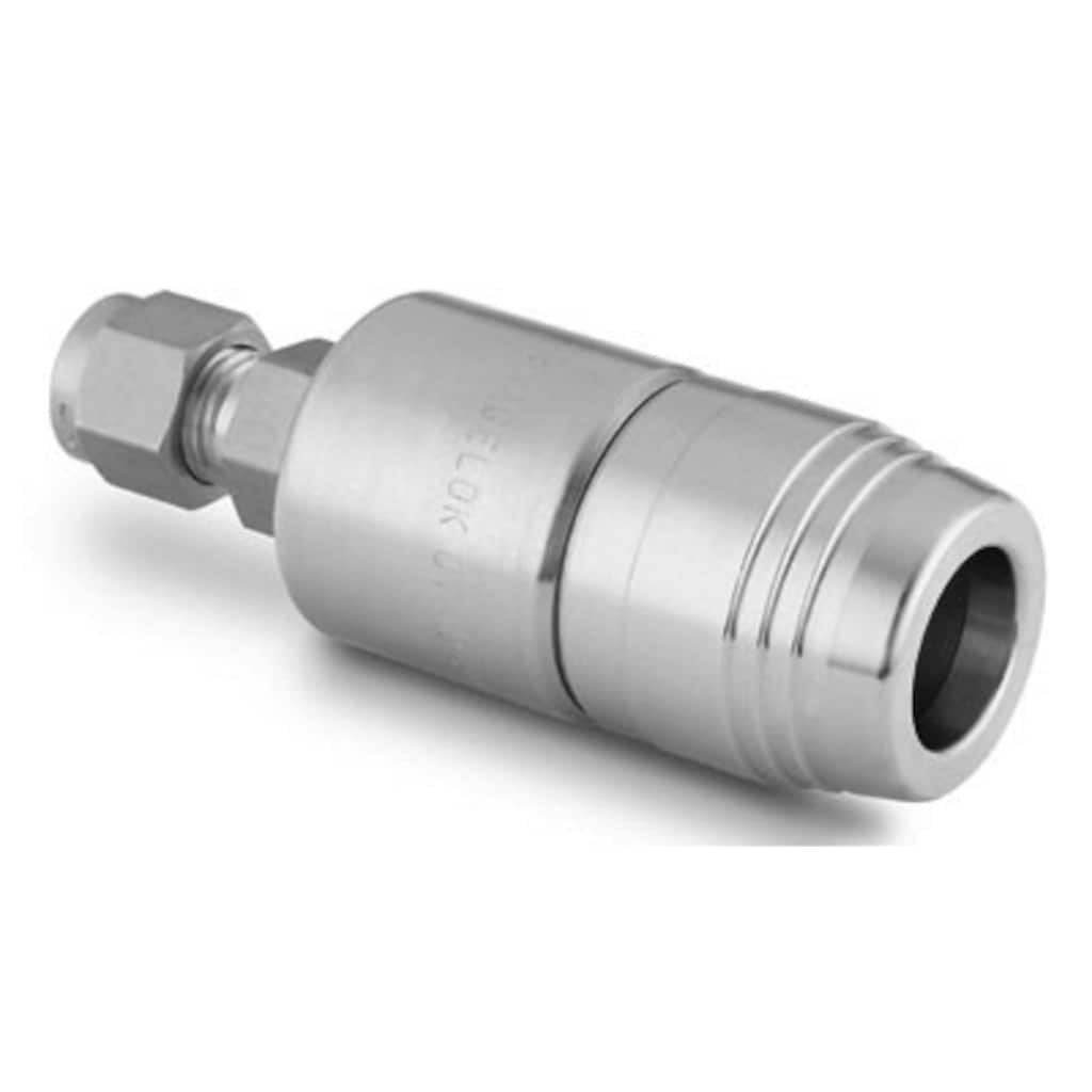 Swagelok Stainless Steel PTFE Sealed Quick Connect Body, 0.6 Cv, 1/4 in. Swagelok Tube Fitting