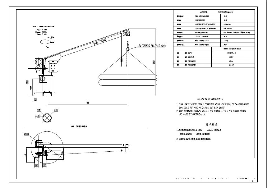 Palfinger Marine LR-Davit SWL-2t