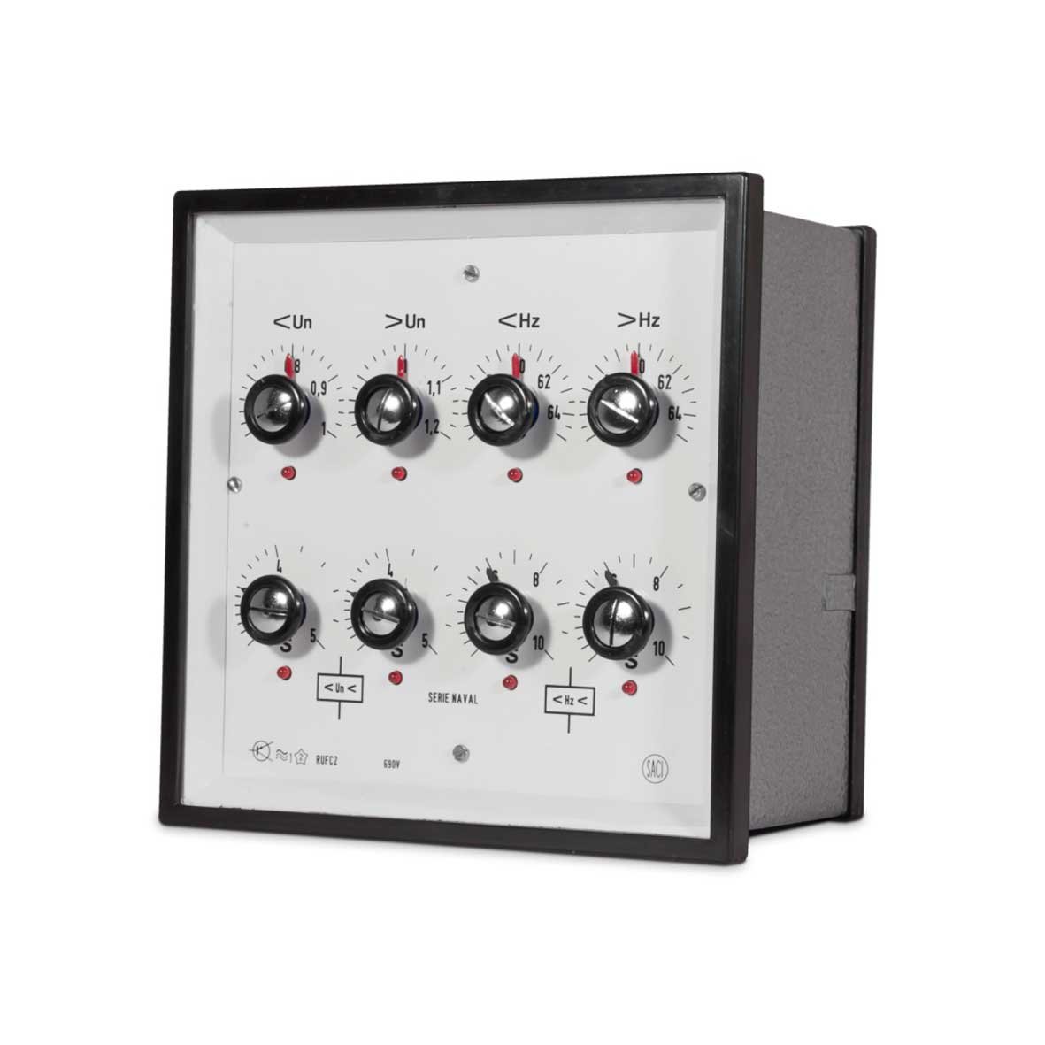 SACI, S.A. - de Construcciones Industriales RUFC2 "Series Naval" (Voltage/Frequency Relay)