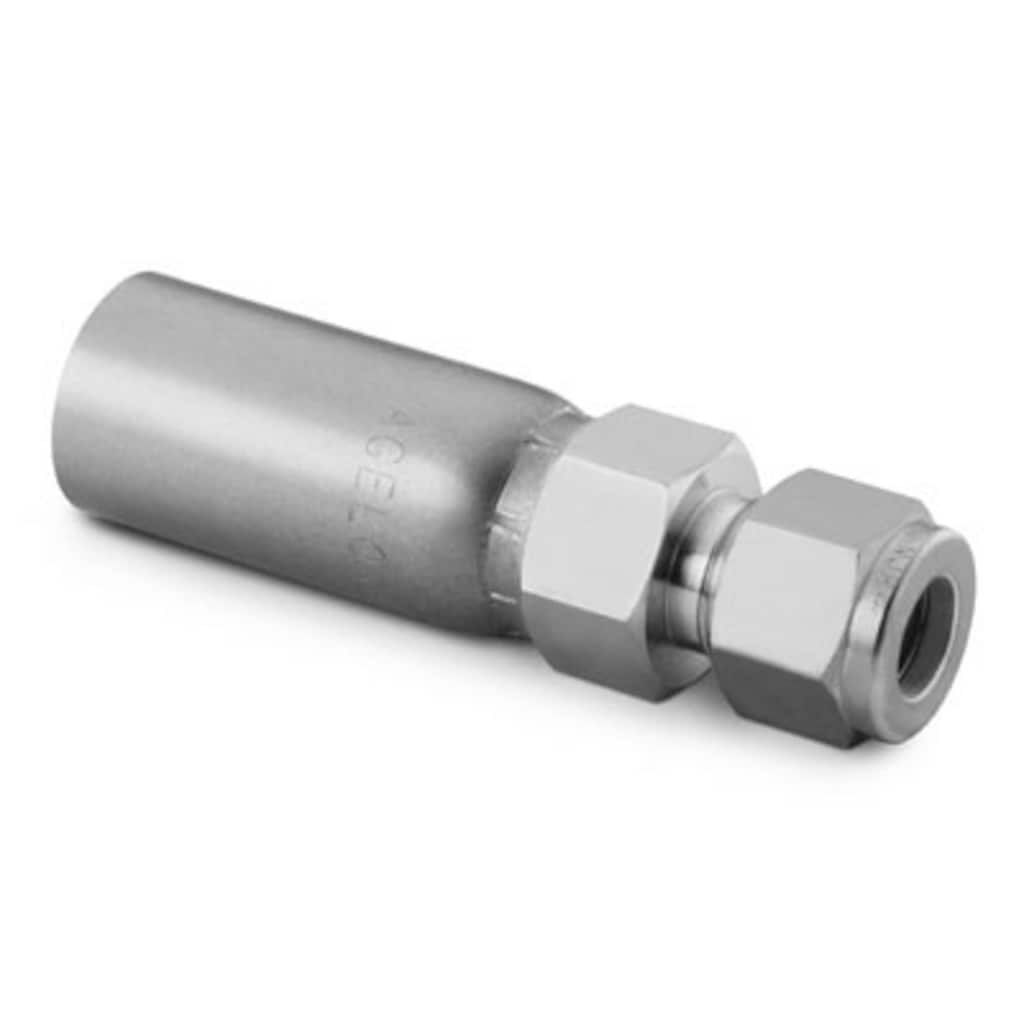 Swagelok Thermoplastic Hose End Connection, 1/4 in. Stainless Steel Tube Fitting, 1/4 in. Hose Size