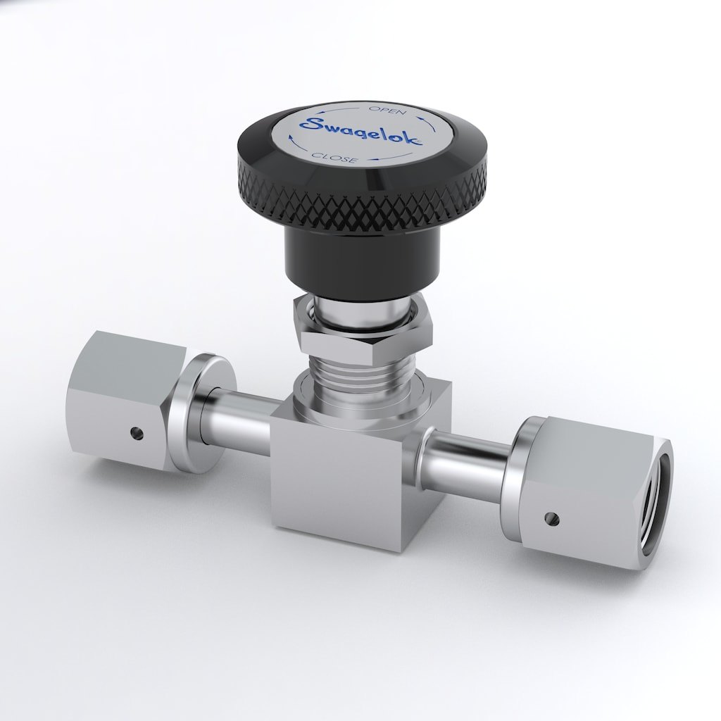 Swagelok Stainless Steel Bellows Sealed Valve, Welded, SS Stem Tip, 1/4 in. Butt Welded Female Swagelok VCR Metal Gasket Face Seal Fitting