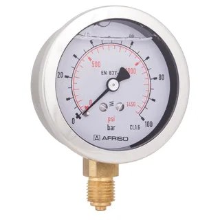 AFRISO Glycerine filled Bourdon tube pressure gauges RF100EGly | 85205732