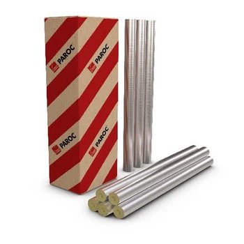 Paroc Non-combustible insulating materials made of stone wool formed as slabs, mats & pipes sections.