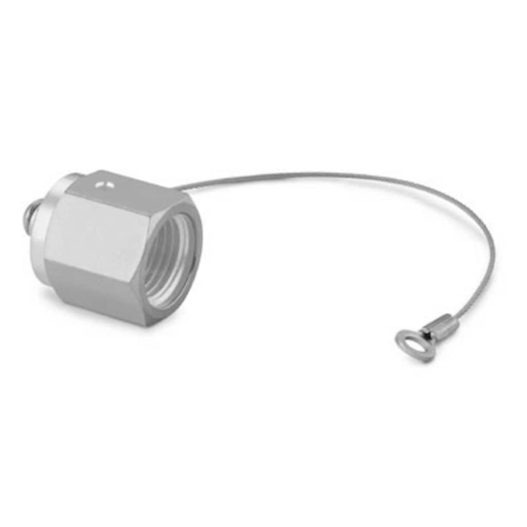 Swagelok 316 Stainless Steel VCR Face Seal Fitting, 1/4 in. Cap with Lanyard