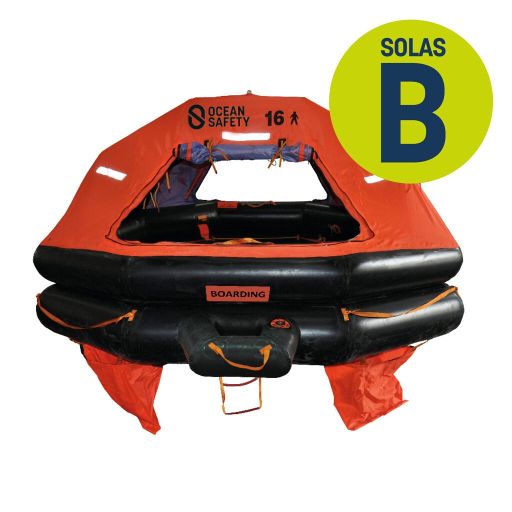 Ocean Safety SOLAS Throw-Over Liferaft - SOLAS B Container
