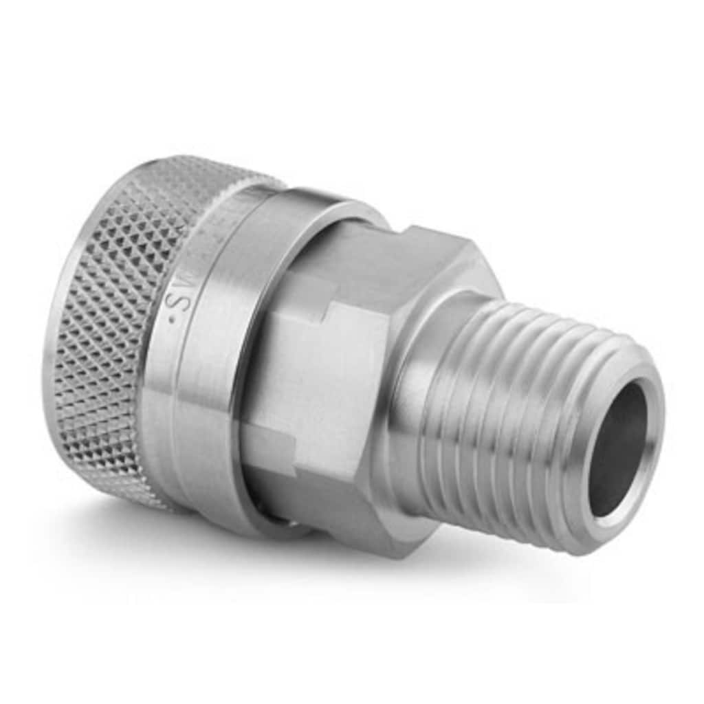 Swagelok Corps de raccord rapide plein débit en acier inoxydable, Cv de 1,7, filetage NPT mâle 1/4 po