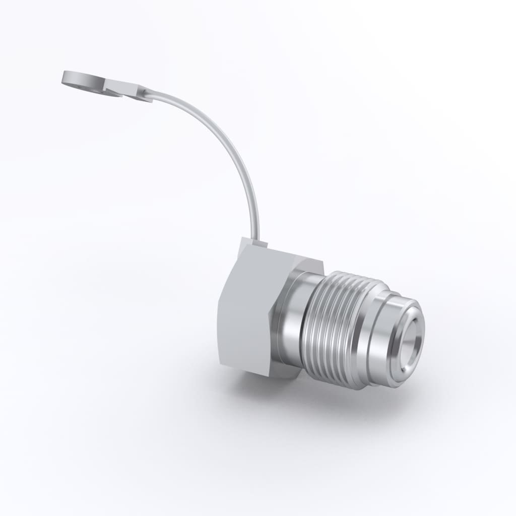 Swagelok 316 Stainless Steel VCR Face Seal Fitting, 1/4 in. Plug with Lanyard