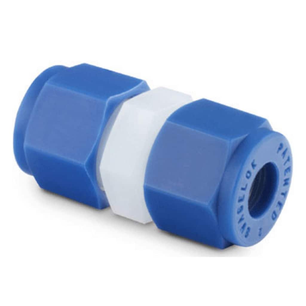 Swagelok PFA Swagelok Tube Fitting, Union, 3/8 in. Tube Fitting