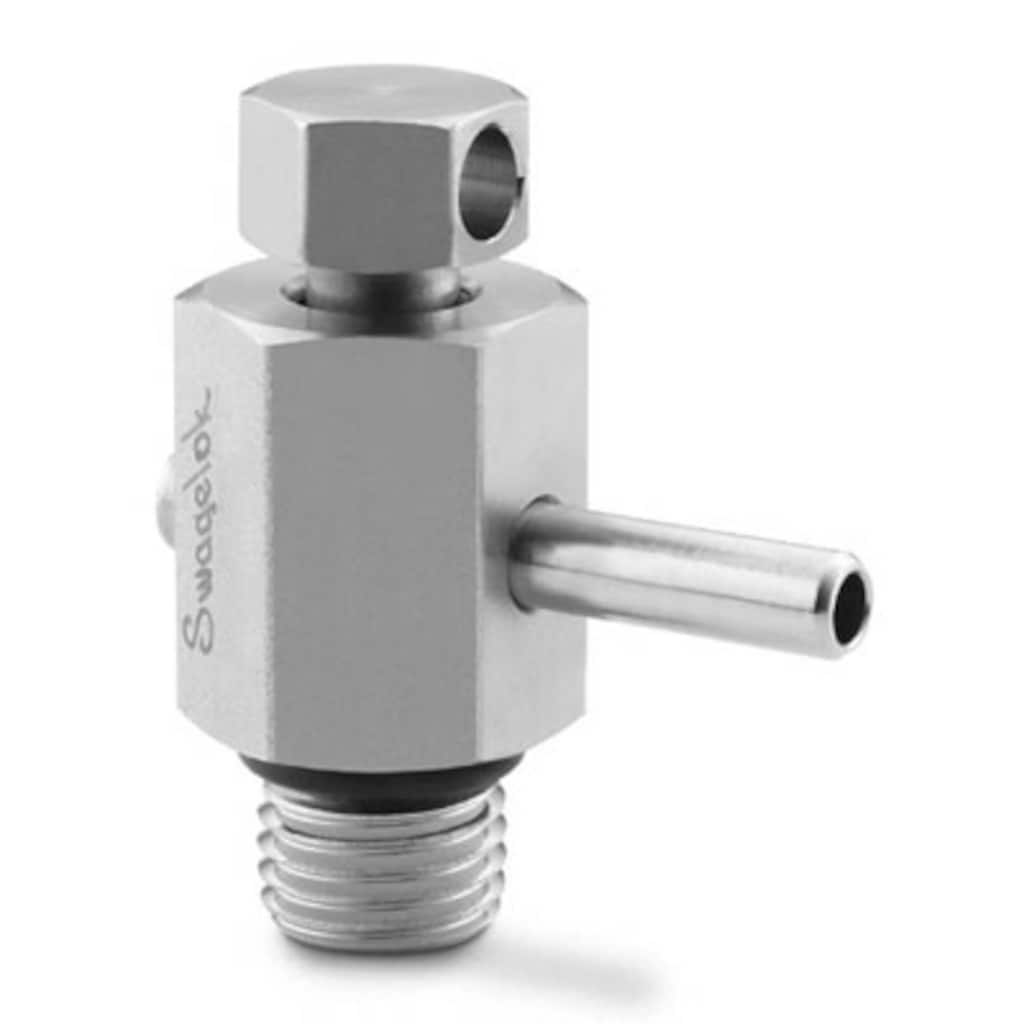 Swagelok Stainless Steel Bleed Valve, 1/4 in. Male SAE 7/16-20