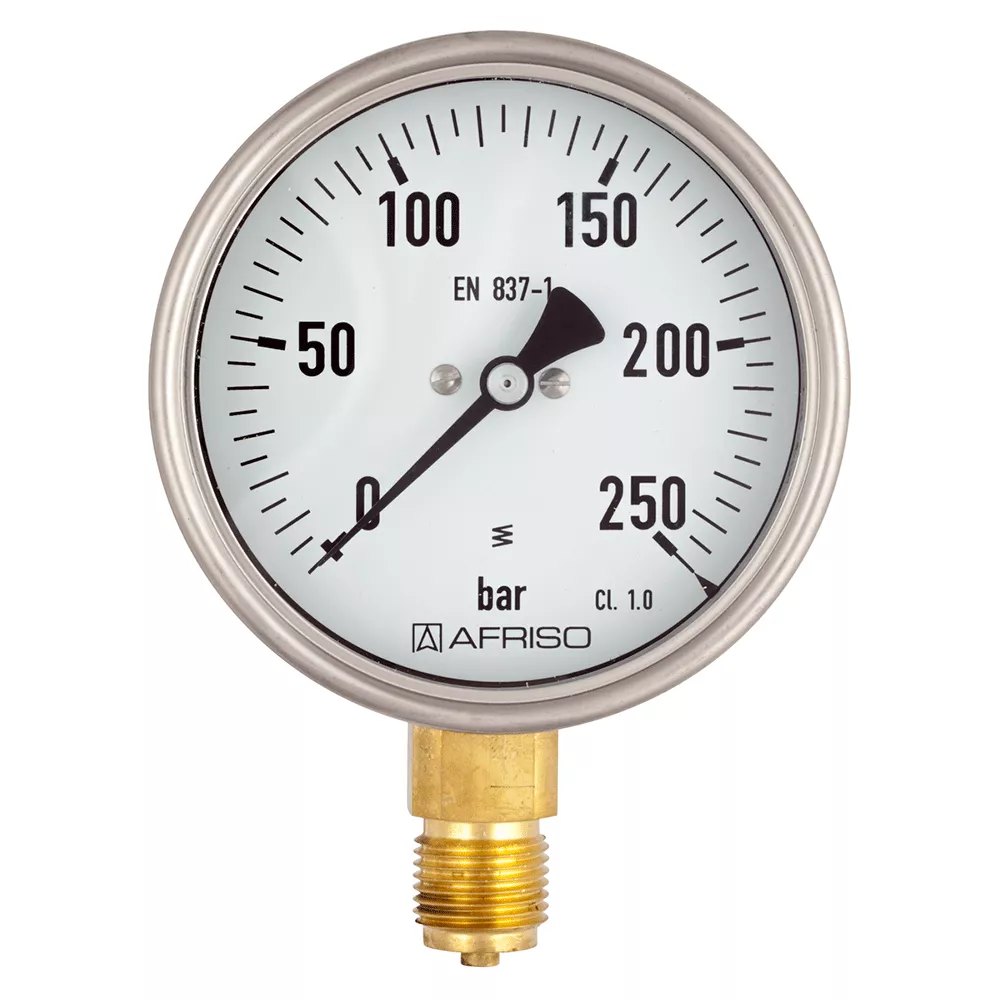 AFRISO Bourdon tube pressure gauge RF80KTGly | 85180701