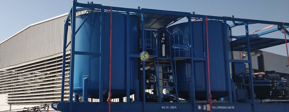 Al Masaood Skid for acid mixing tank