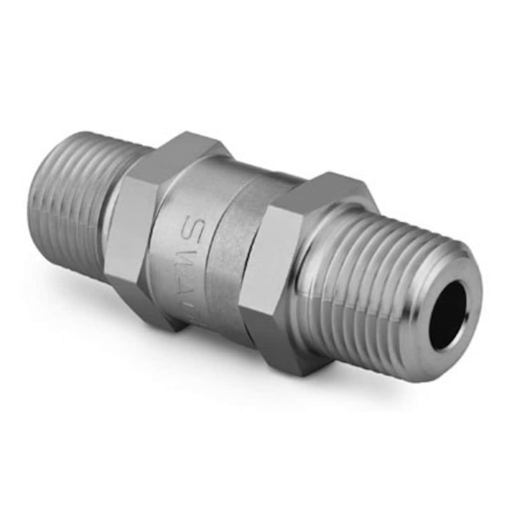 Swagelok Rückschlagventil, Edelstahl, 1/4 Zoll NPT-Außengewinde, 0,07 bar (1 psig) nominaler Öffnungsdruck, max. Druckrate 413 bar (6000 psig)