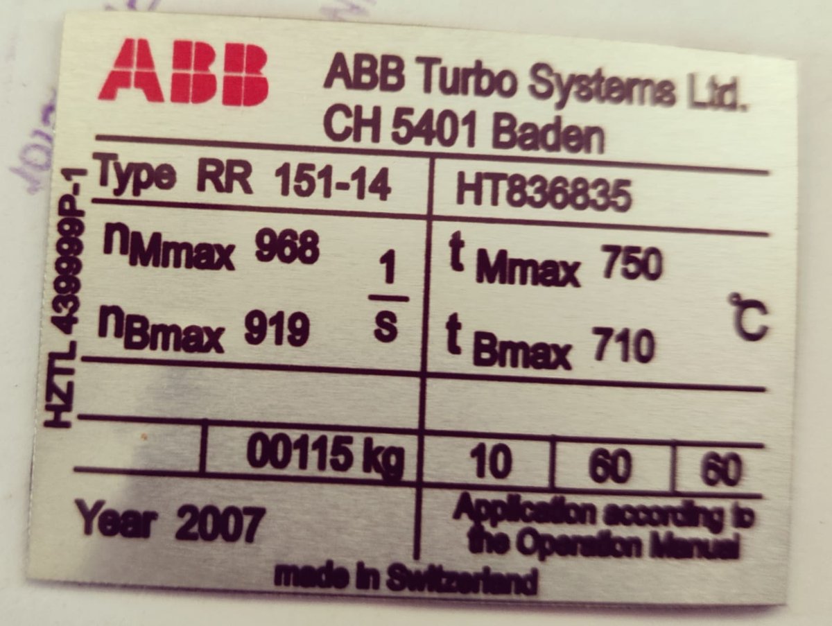 ABB Turbocharging RR 151-14