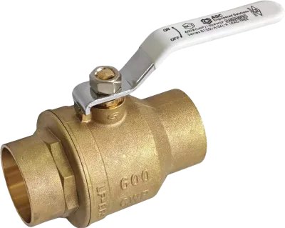 SCI 8156L-A: Lead-Free Brass Ball Valves, Full Port, Solder-End. 600 & 400 PSI CWP