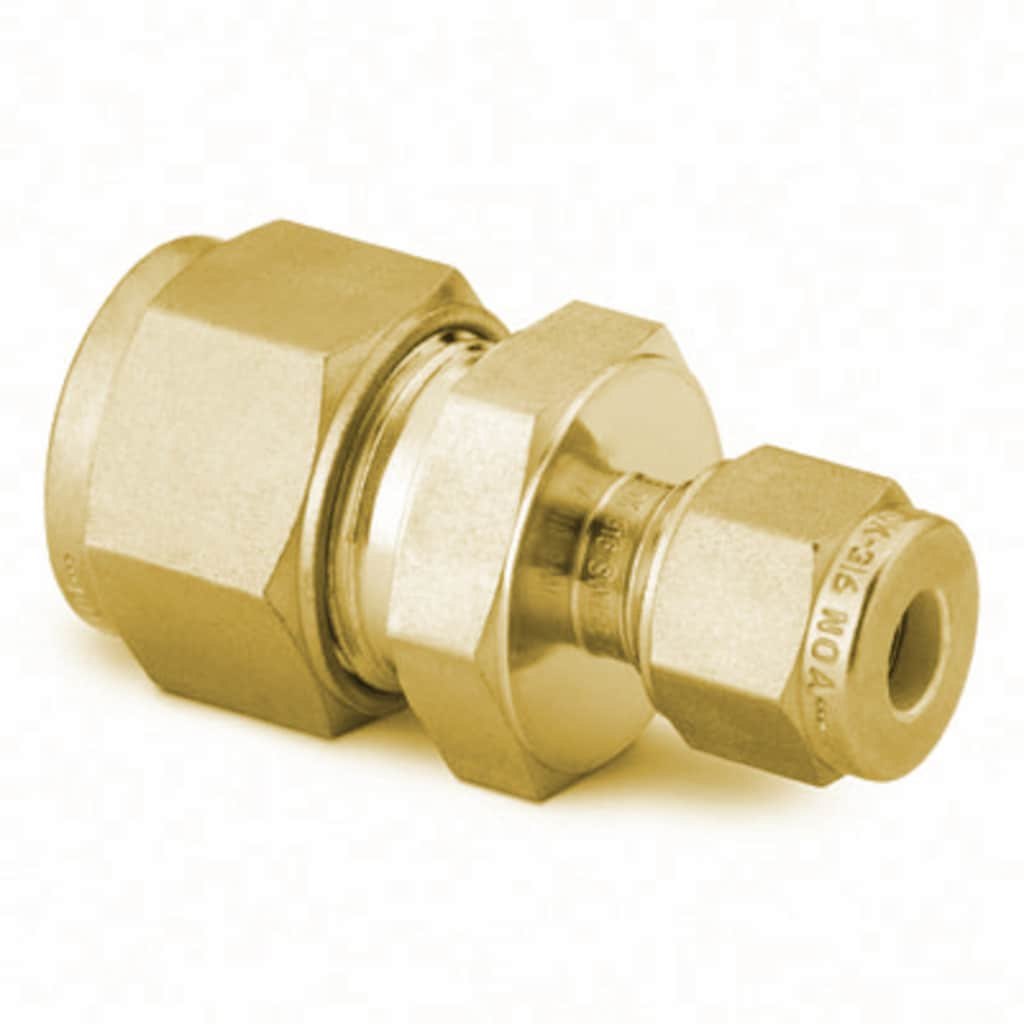 Swagelok Brass Swagelok Tube Fitting, Reducing Union, 10 mm x 6 mm Tube OD