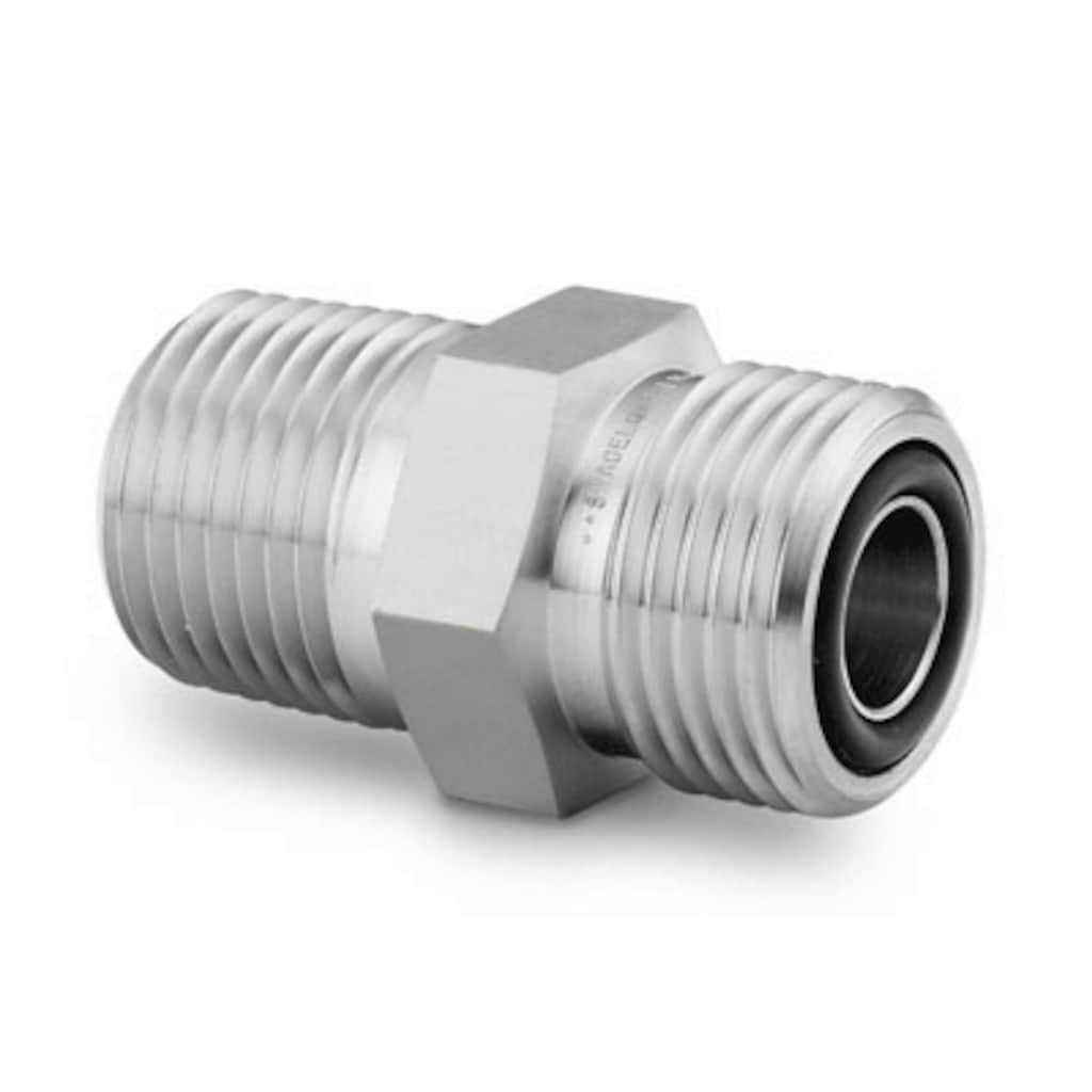 Swagelok 316 Stainless Steel VCO O-Ring Face Seal Fitting, Male NPT Connector, 1/4 in. VCO Fitting x 1/4 in. MNPT