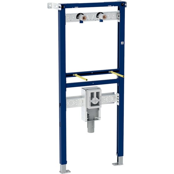 Geberit Duofix element for washbasin, 130 cm, electronic wall-mounted tap with concealed function box, with concealed trap