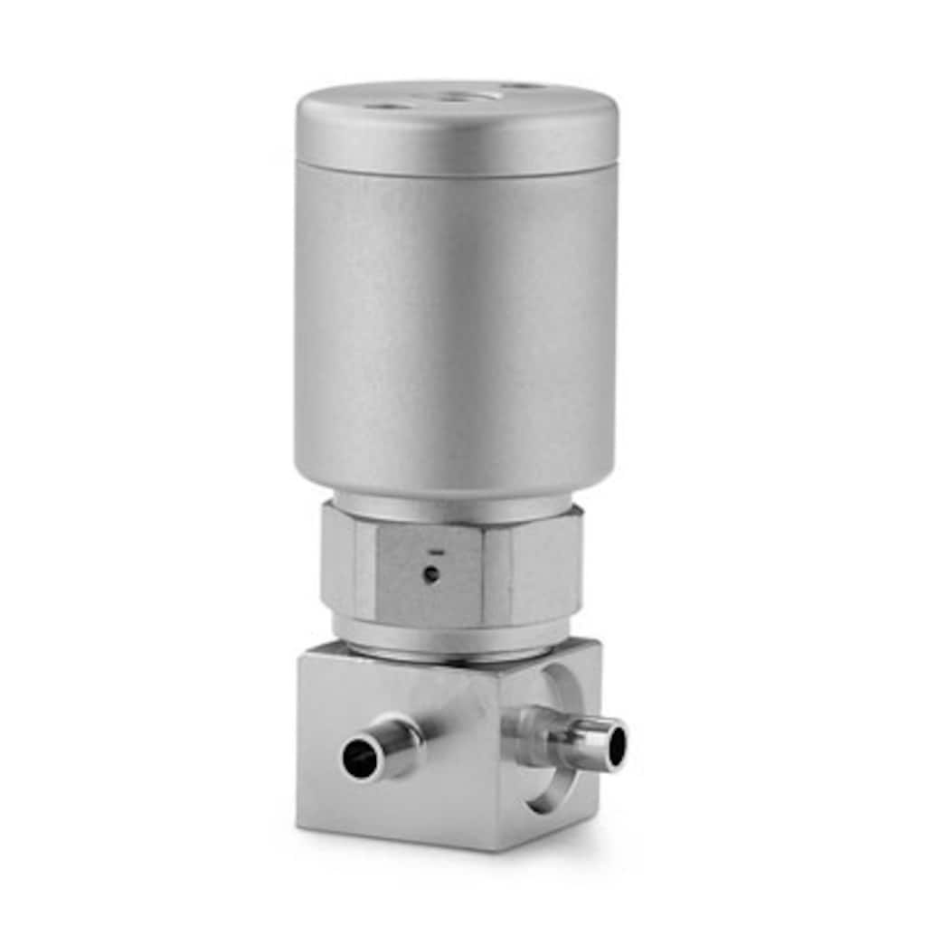 Swagelok 316L VIM-VAR UHP 2-Port Diaphragm Sealed Valve, 1/4 in. TBW, SC-01 Cleaned, NC Actuator