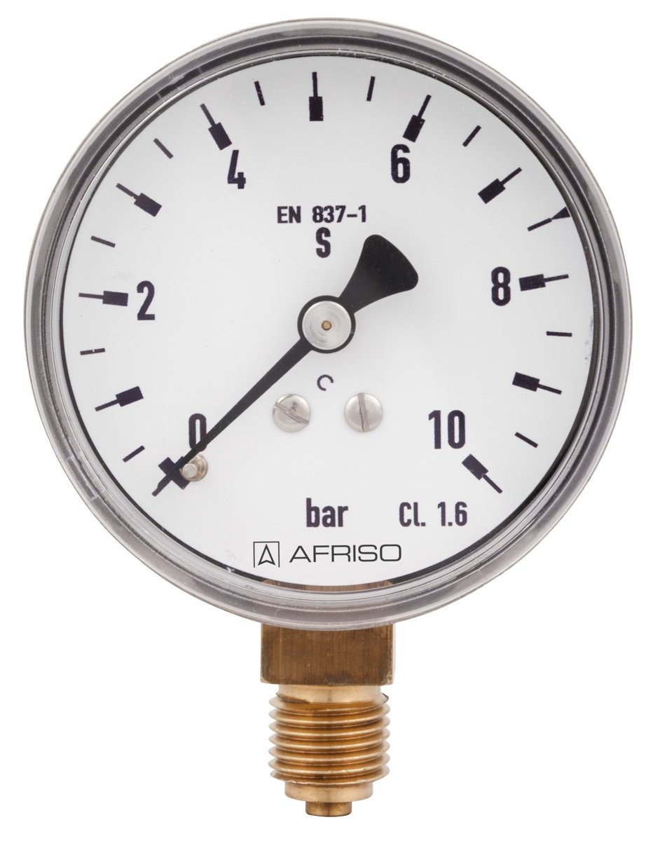 AFRISO Bourdon tube pressure gauge RF63GT | 85101311GT