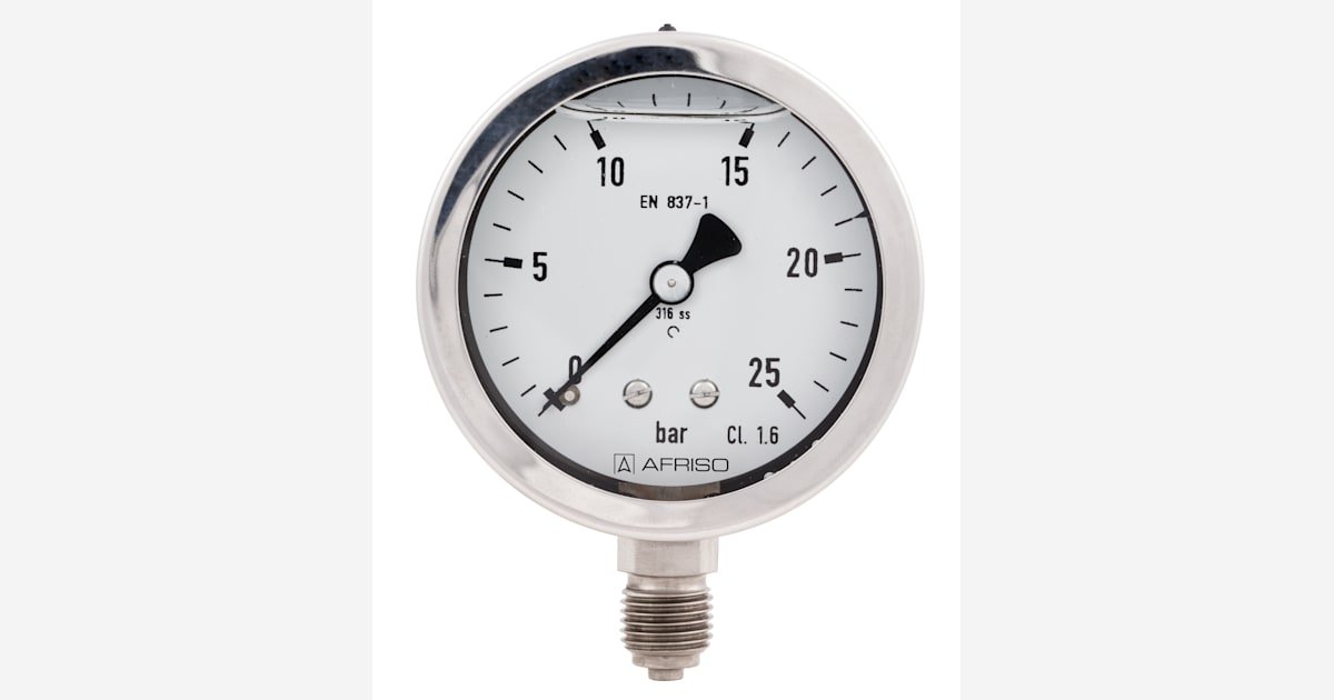 AFRISO Glycerine filled Bourdon tube pressure gauges RF63Gly | 85115711