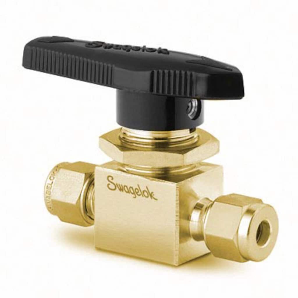 Swagelok Brass 1-Piece 40 Series Ball Valve, 0.6 Cv, 6 mm Swagelok Tube Fitting