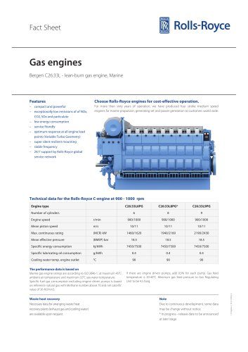 Rolls-Royce Bergen -Engines C26:33LG