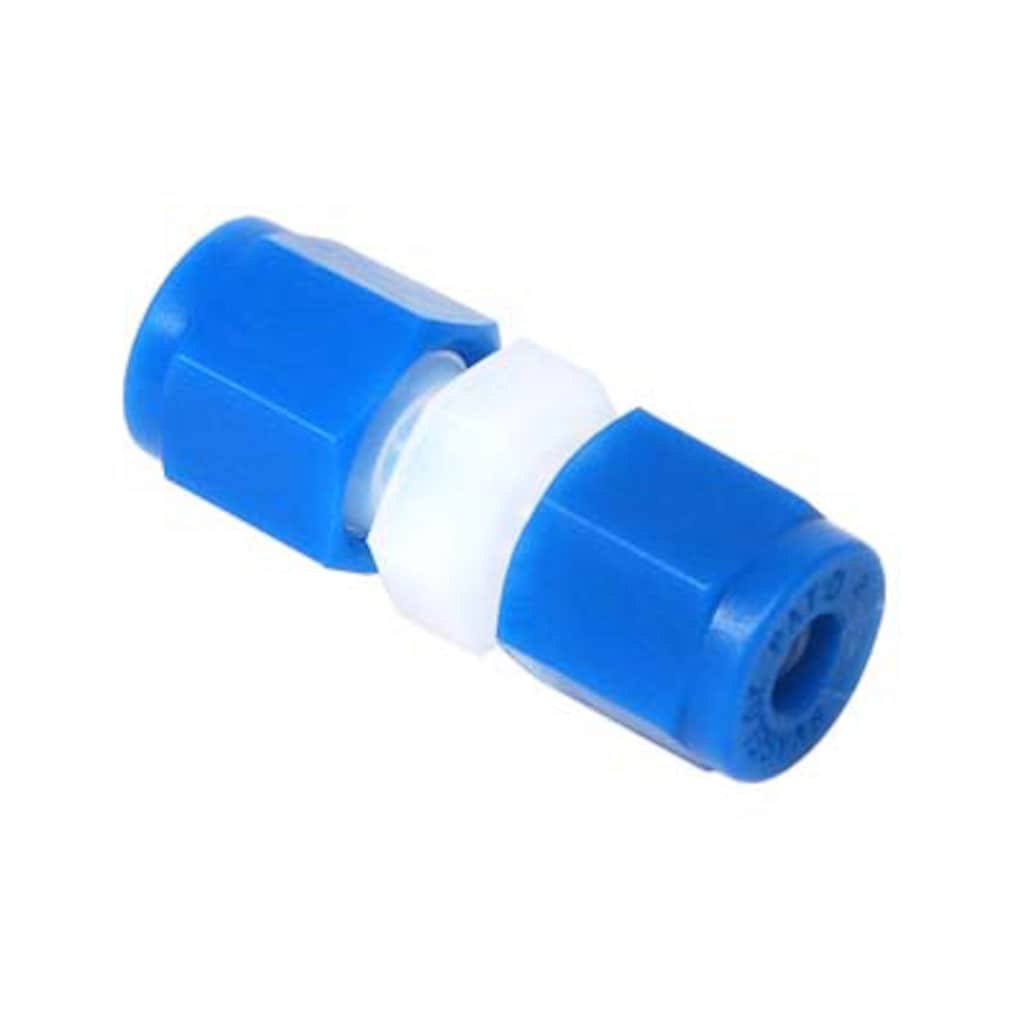 Swagelok PFA Swagelok Tube Fitting, Union, 1/8 in. Tube Fitting
