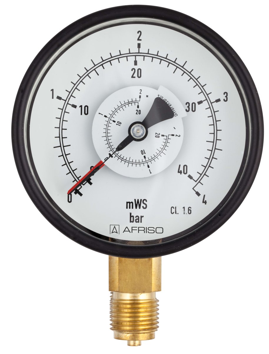 AFRISO Bourdon tube pressure gauge RF100 rad | 63613