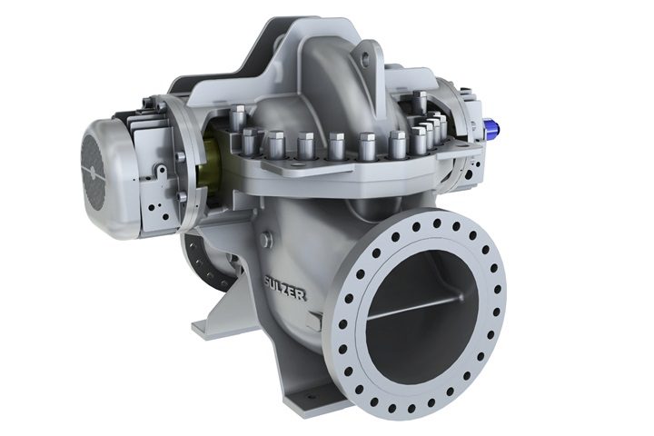 Sulzer HSA Axially-Split Single-Stage Between-Bearing Pump
