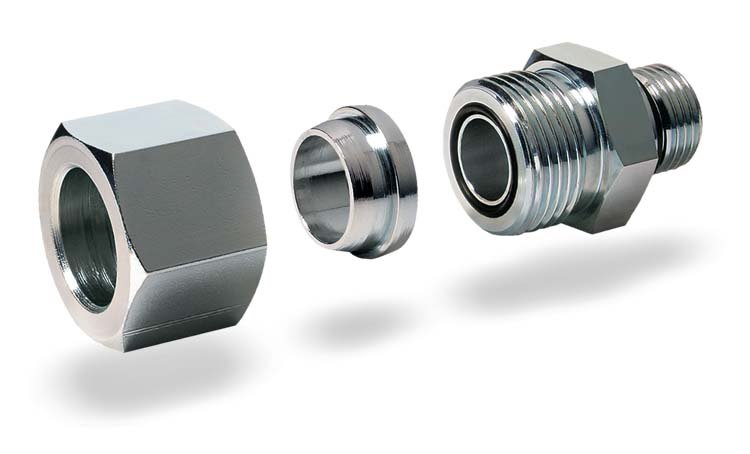 CAST ORFS SAE J 1453 90° flared fittings