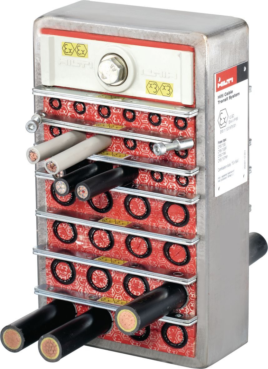 Hilti Multi Pipe Transits - Fire Stop: CFS-T SS, CFS-T SSF, CFS-T SSR, CFS-T SSR/R30, CFS-T RR