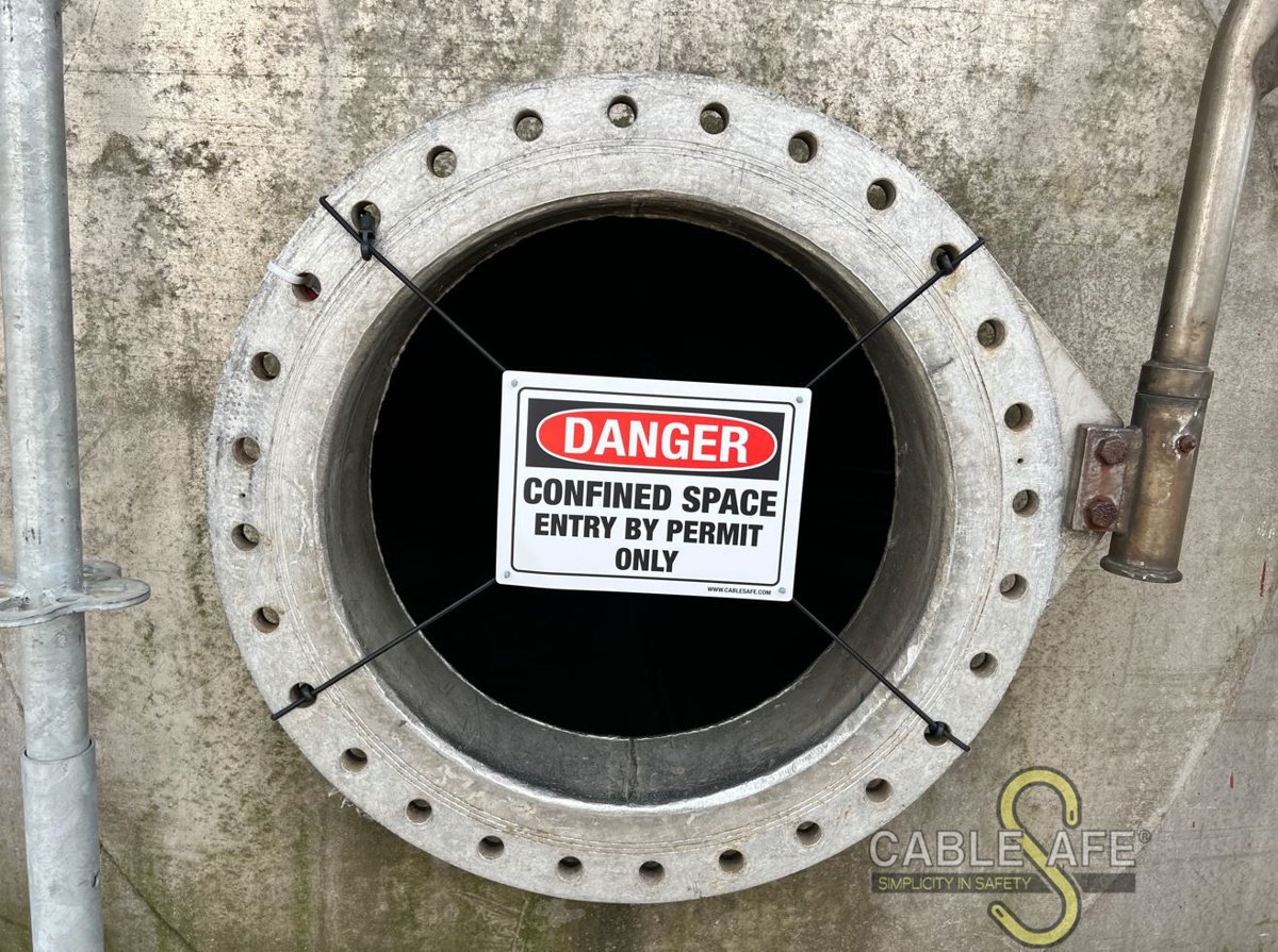 CableSafe Entry Protection Safety Sign