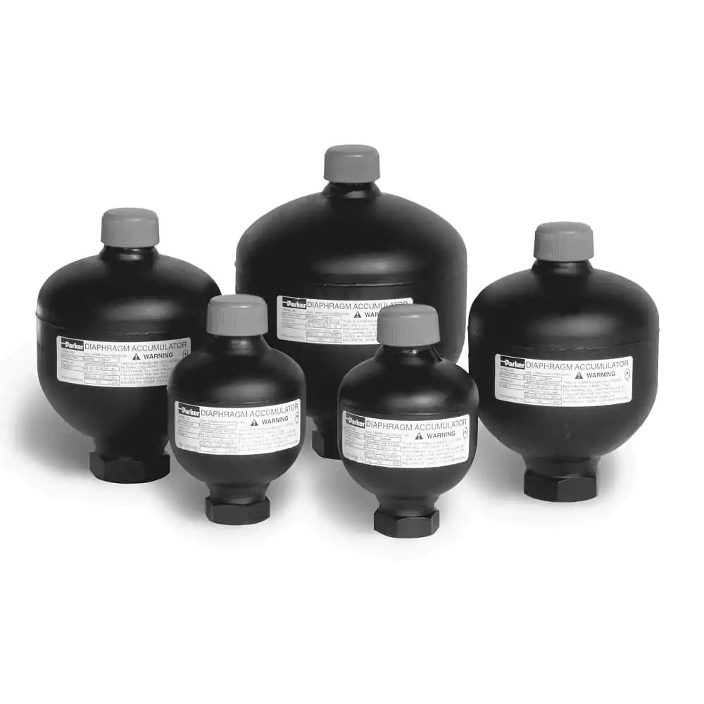 Parker Hannifin dba Cylinder and Accumulator Division Model A2.75L0058X010K (0.25 Gallon Capacity), Accumulator, Model A2.75L0058X011K (0.25 Gallon Capacity), Accumulator, Model A5.5L0578X010K (2.5 Gallon Capacity), Accumulator, Model A5.5L0578X011K (2.5 Gallon Capacity)