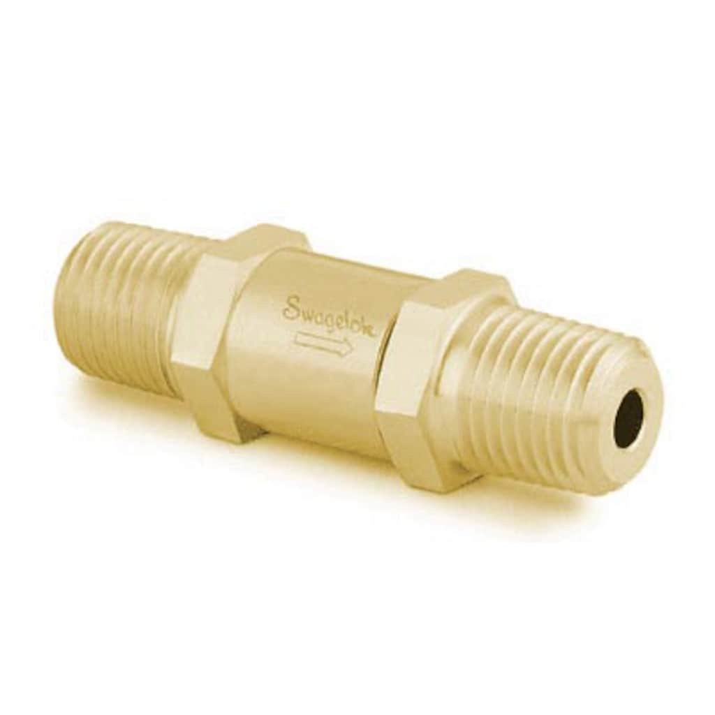 Swagelok Kegelrückschlagventil, Messing, 1/8 Zoll NPT-Außengewinde, 0,03 bar (1/3 psig) nominaler Öffnungsdruck