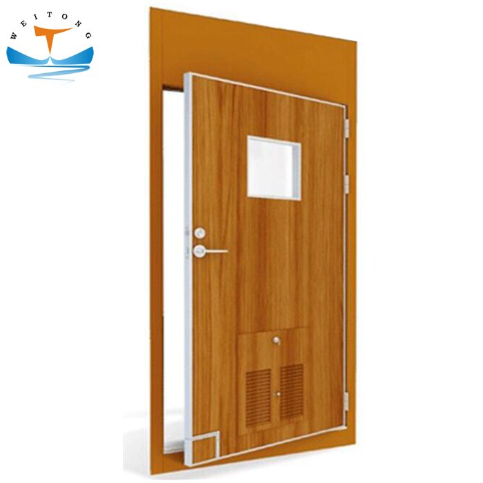 INEXA Interiors MARINE B15 SINGLE LEAF HINGED DOOR WITH CHANNEL VENTILATION & KICK-OUT PANEL