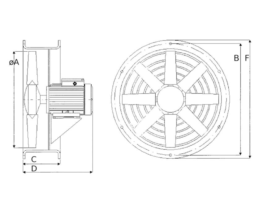 SEIMI Équipements Marine Fan type VEX 36 24 V / 5 A (VEX3624)