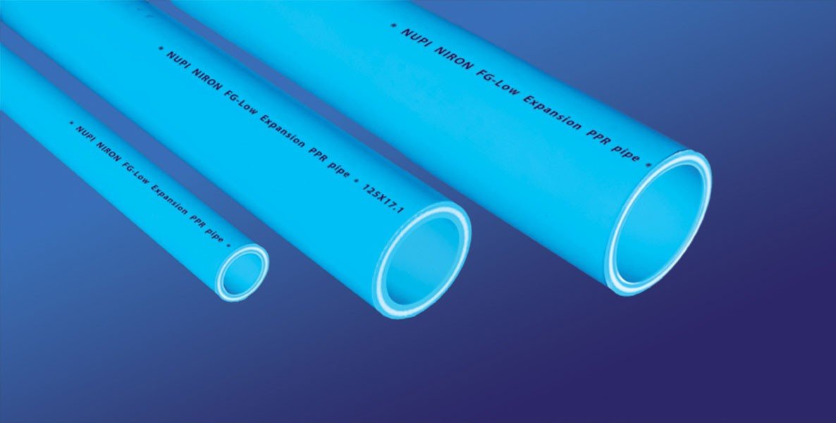 Nupi Industrie Italiane NIRON FIBER BLUE PP-RP PIPE WITH FIBER GLASS, NIRON PP-RCT FITTINGS, NIRON PP-R FITTINGS