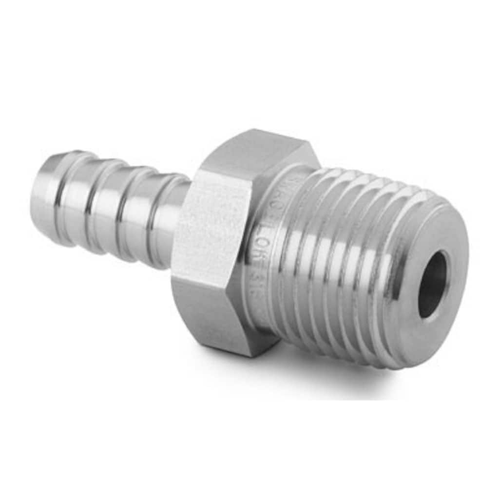 Swagelok Stainless Steel Hose Connector, 1/8 in. Male NPT, 1/4 in. Hose ID
