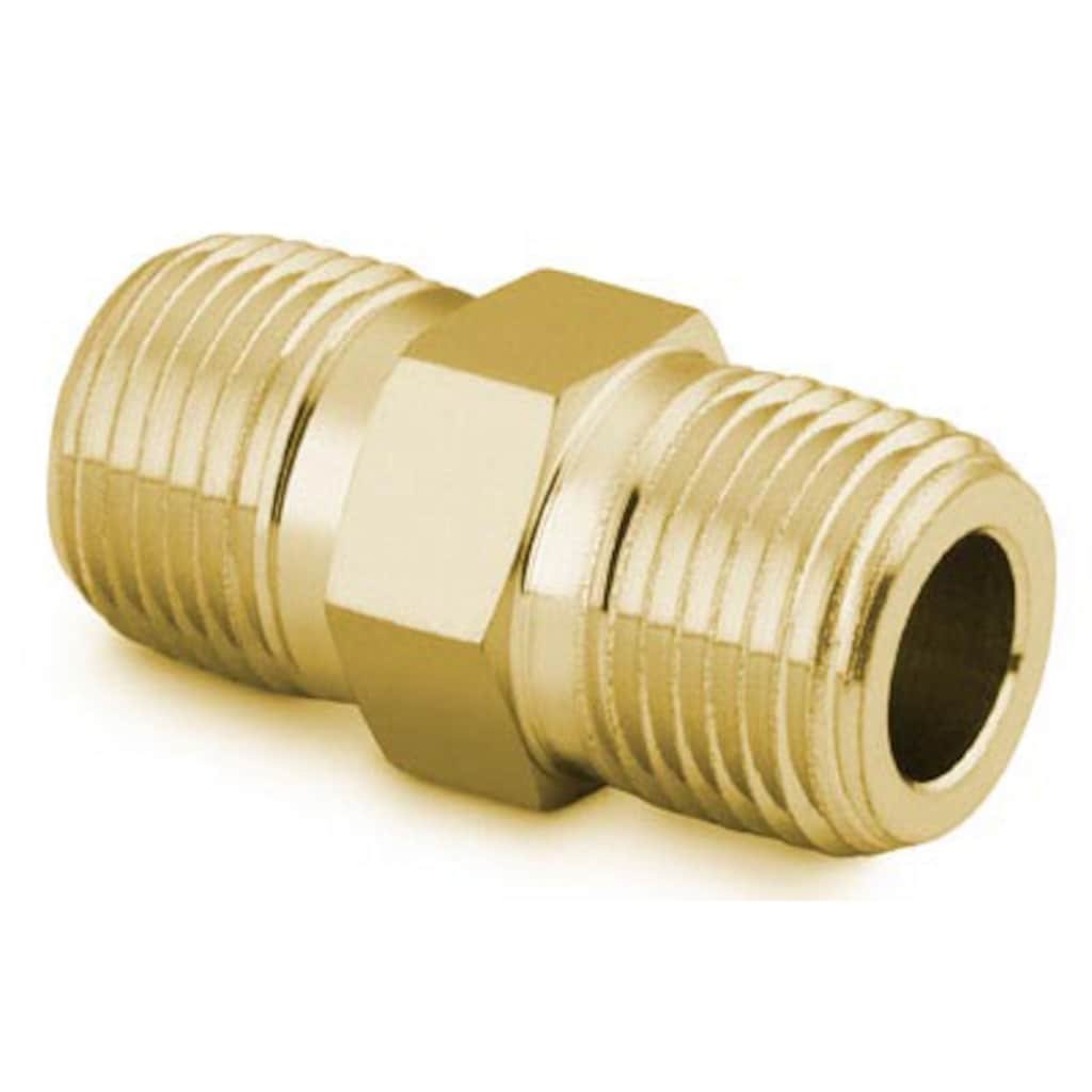 Swagelok Brass Pipe Fitting, Hex Nipple, 1/2 in. Male NPT